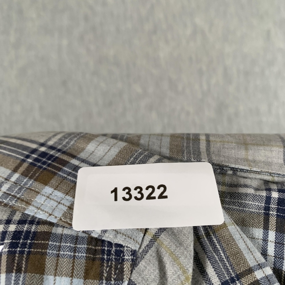 Banana Republic Shirt Mens XL Gray Plaid Camden Fit Short Sleeve Button Front - Picture 10 of 10